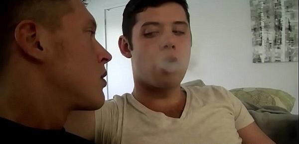  Horny chain smokers sucking cock and drilling ass